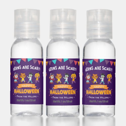 Scary Germs Halloween Kids Costume Party Hand Sanitizer