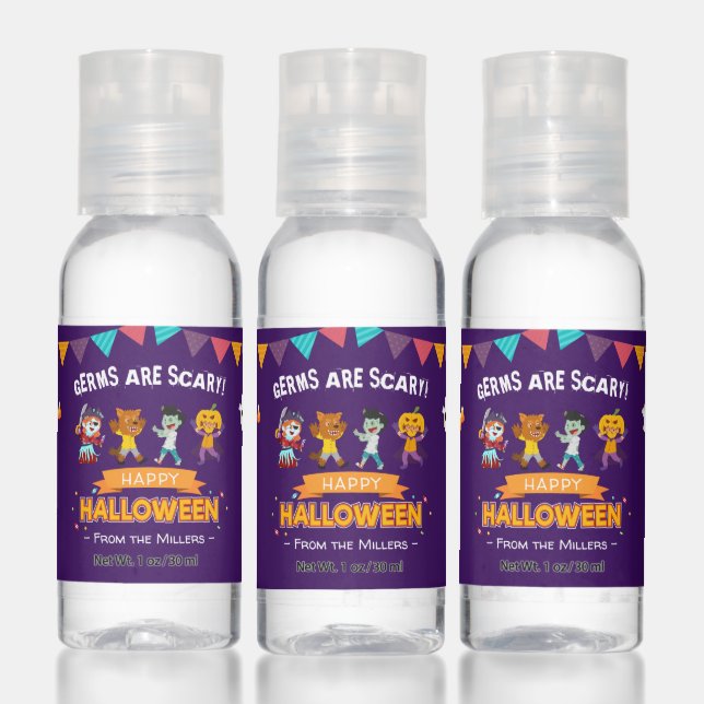 Scary Germs Halloween Kids Costume Party Hand Sanitizer (Set)
