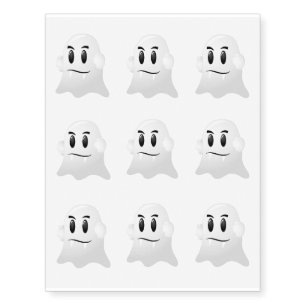 Scary ghost cartoon temporary tattoos