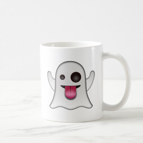 Scary Ghost Emoji Cool Fun Coffee Mug
