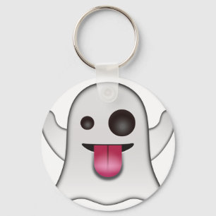 Scary Ghost Emoji Cool Fun Keychain
