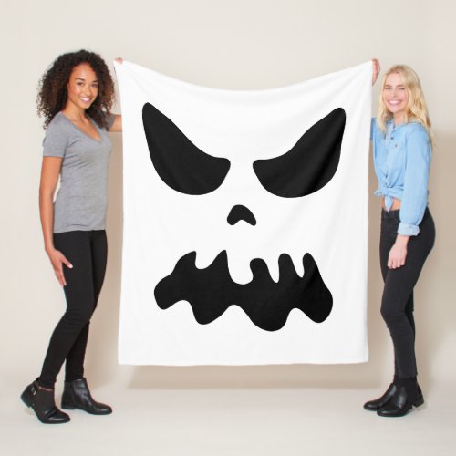 Scary ghost face Halloween costume party Fleece Blanket