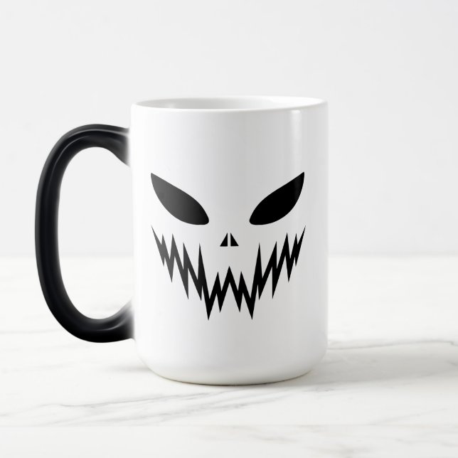 Scary Ghost Halloween Icon Color Morph Mug (Left)