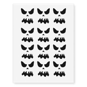 Scary ghost skull Halloween costume party idea Temporary Tattoos