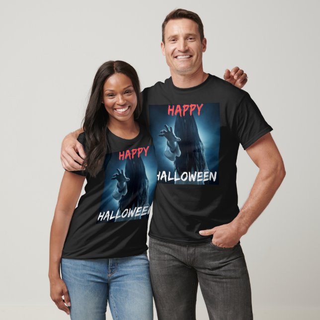 Scary Girl Happy Halloween Horror T-Shirt (Unisex)
