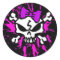 SCARY GIRL SKULL WITH SPLATTERS