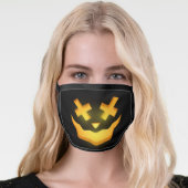 Scary Glowing Face of Halloween Pumpkin Face Mask (Worn Her)