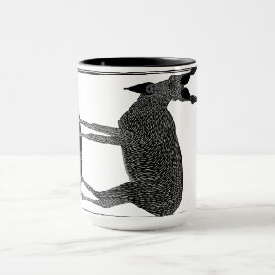 Scary goat when you drink coffee! Abstract Mug