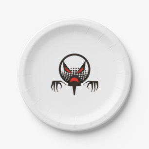 Scary Golf Halloween group graveyard Paper Plates