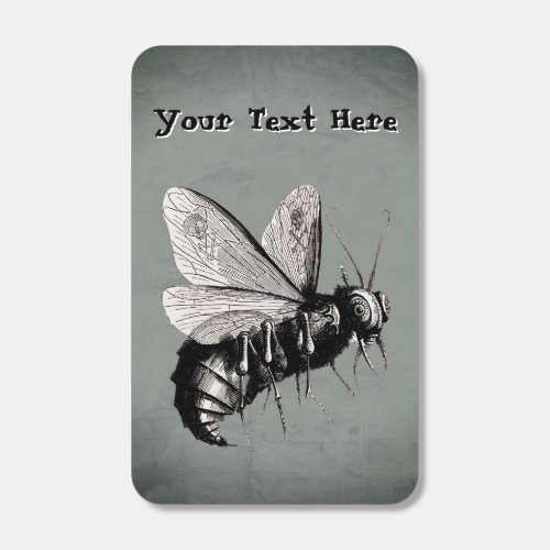 Scary Gothic Black White Bee Skulls Dark Grey Matchboxes