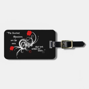 Scary Gothic Edgar Allen Poe Quote Luggage Tag