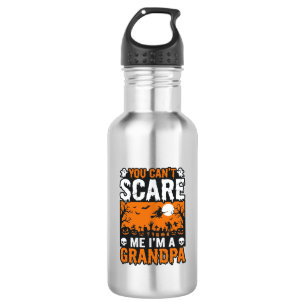 Scary Grandpa Vintage Halloween Shirt Design_1 Stainless Steel Water Bottle