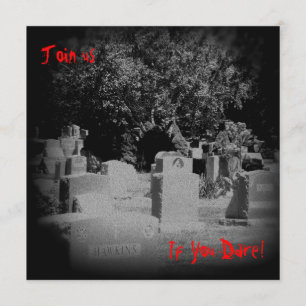 Scary Graveyard Halloween Invitation