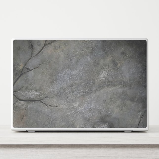 Scary gray background for Halloween HP Laptop Skin (Front)