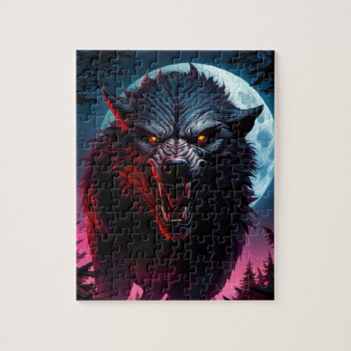 Scary Growling Werewolf Jigsaw Puzzle