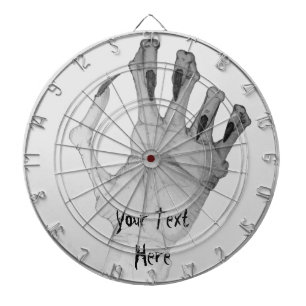 Scary gruesome gnarled monster hand dart board