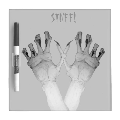 Scary gruesome gnarled monster hands Dry_Erase board