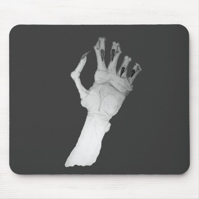 Scary gruesome monster gnarled hand mouse pad (Front)