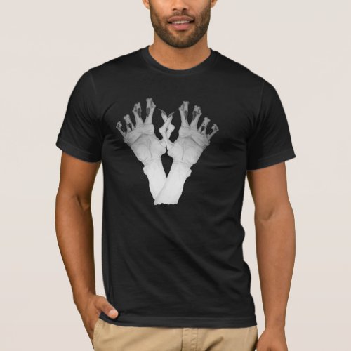 Scary gruesome monster hand with long nails T_Shirt