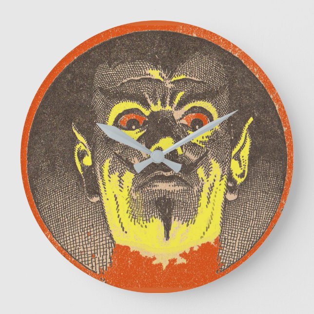 scary guy large clock (Front)
