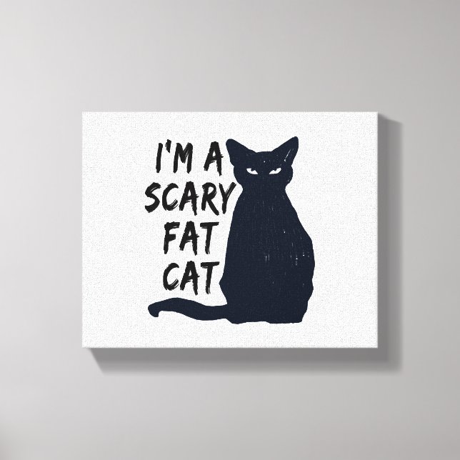 Scary Halloween Black Cat Design graphic Canvas Print (Front)