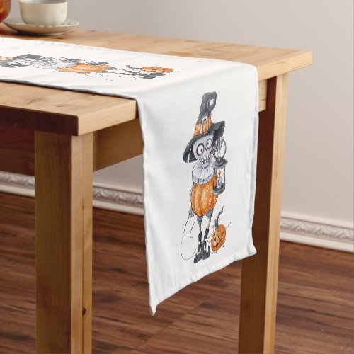 Scary halloween Caracter illustration Short Table Runner