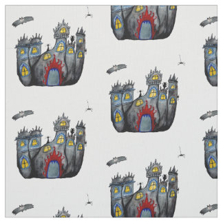 Scary Halloween Castle fabric