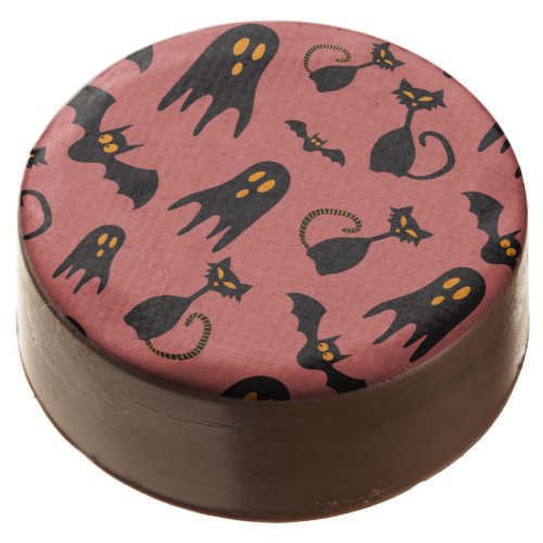 Scary halloween cats bats and ghosts chocolate covered oreo