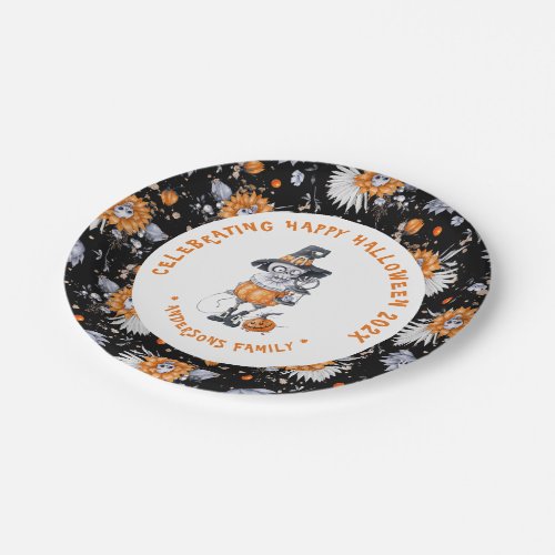 Scary halloween Character illustration Paper Plates