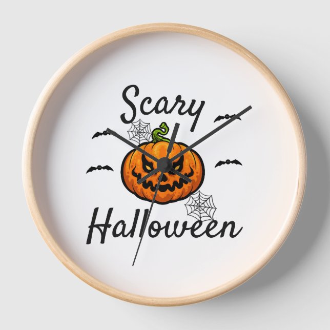 Scary Halloween         Clock (Front)