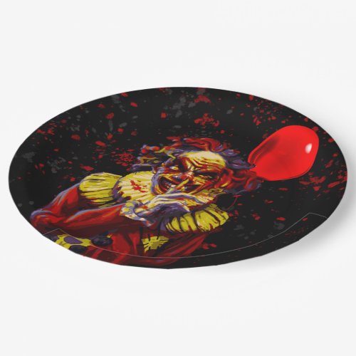 Scary Halloween Clown Costume Party Paper Plates