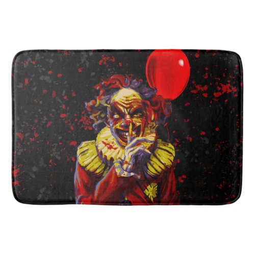 Scary Halloween Clown Horror Movie Bath Mat