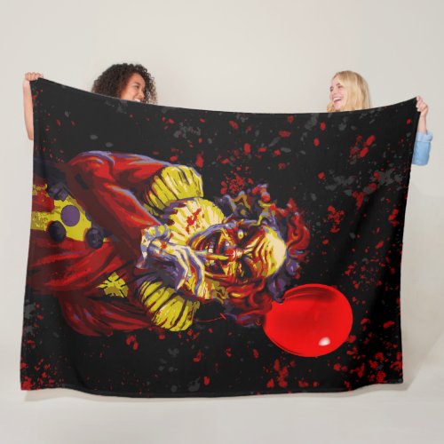 Scary Halloween Clown Horror Movie Fleece Blanket