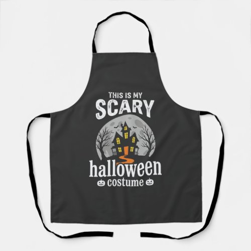 Scary Halloween Costume Haunted House Design Apron