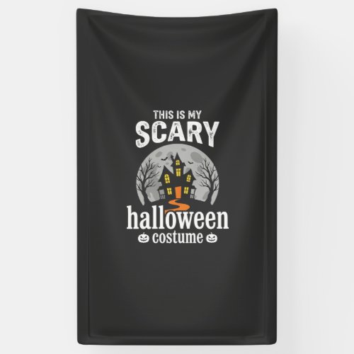 Scary Halloween Costume Haunted House Design Banner