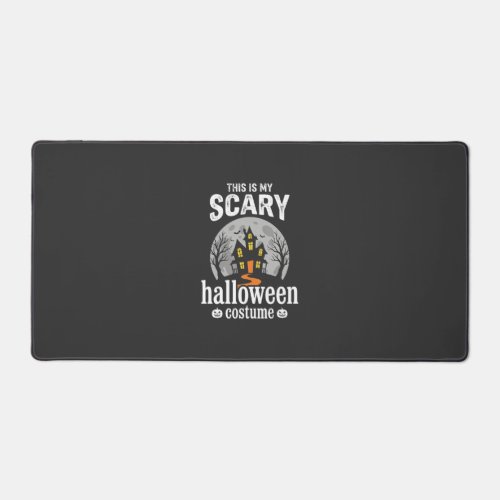 Scary Halloween Costume Haunted House Design Desk Mat