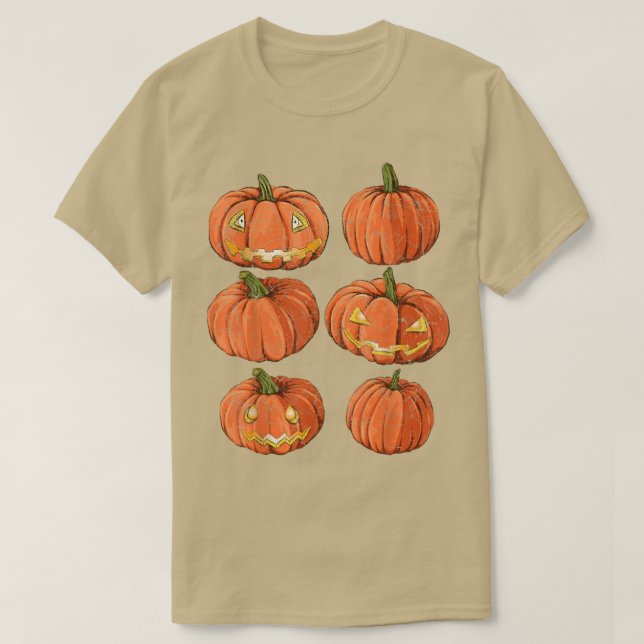 Scary Halloween Costume Jack O Lantern Spooky Pump T-Shirt (Design Front)