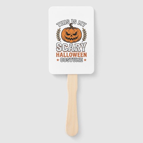 Scary Halloween Costume Pumpkin Vintage Vector Des Hand Fan