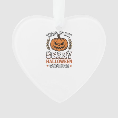 Scary Halloween Costume Pumpkin Vintage Vector Des Ornament