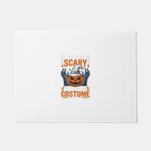 Scary Halloween Costume Pumpkin Witch Hat Shirt_1 Doormat
