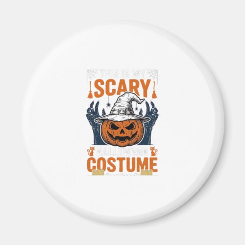 Scary Halloween Costume Pumpkin Witch Hat Shirt_1 Magnet