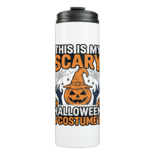Scary Halloween Costume Pumpkin Witch Hat Shirt_1 Thermal Tumbler