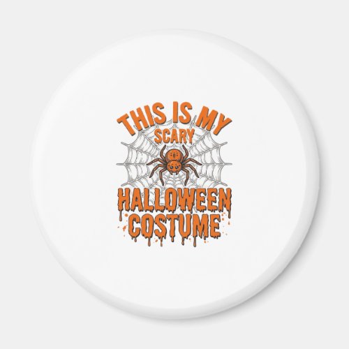 Scary Halloween Costume Spider Web Vintage Design_ Magnet