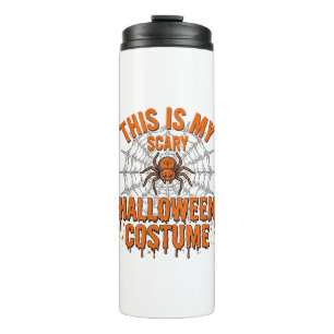 Scary Halloween Costume Spider Web Vintage Design_ Thermal Tumbler