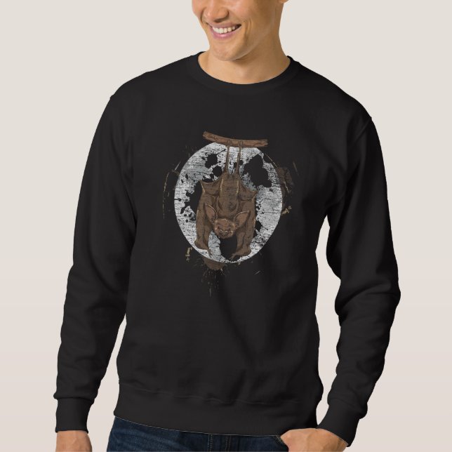 Scary Halloween Costume Spooky Full Moon Hanging B Sweatshirt (Front)