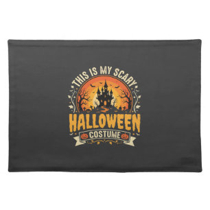 Scary Halloween Costume Vector Design Cloth Placemat