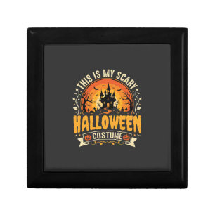Scary Halloween Costume Vector Design Gift Box