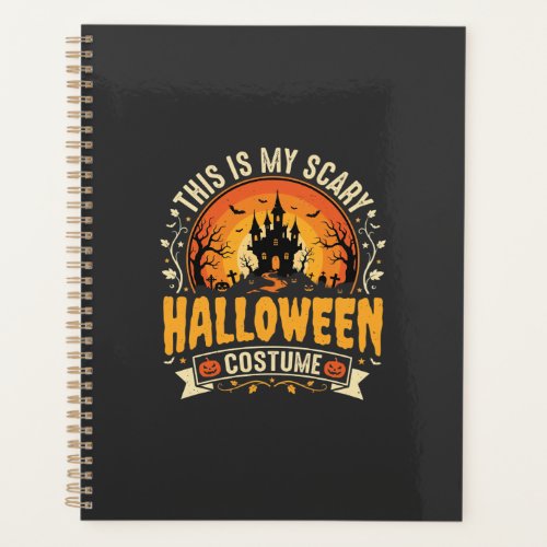 Scary Halloween Costume Vector Design Planner
