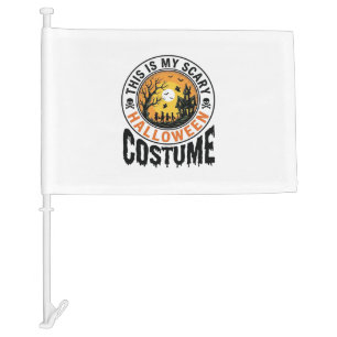 Scary Halloween Costume Vintage Engraving Shirt De Car Flag