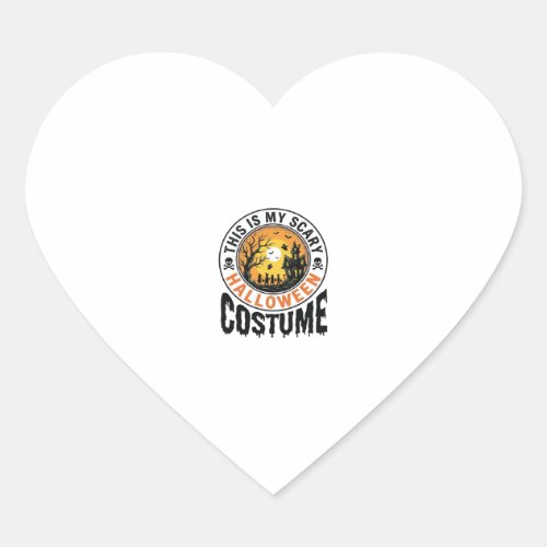 Scary Halloween Costume Vintage Engraving Shirt De Heart Sticker